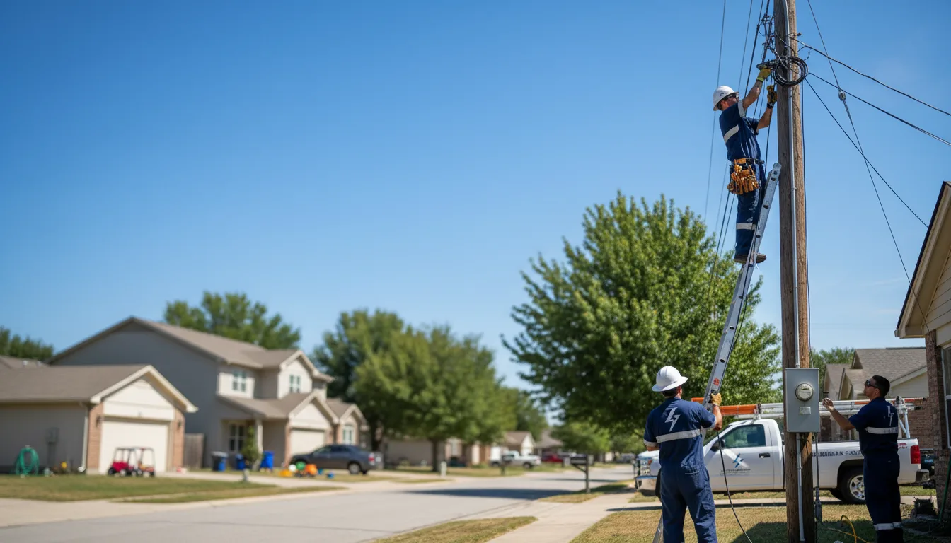 Residential electrician providing installation services in Rockwood, TX
